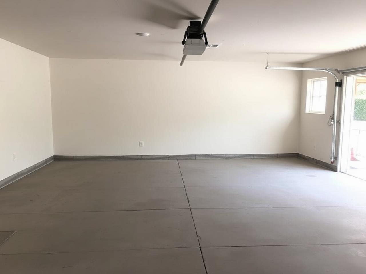 Empty swept space after construction debris removal